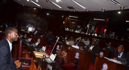 Minister Kamara at the National Legislature