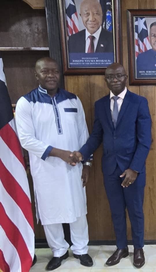 Minister of Finance and Development Planning, Honorable Ngafuan receives the IMF New Country Representative to Liberia