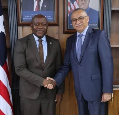 Finance and Public Works Ministers meet OPEC Fund Team Headed by Director of Portfolio Management Public Sector